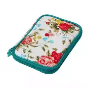 Pioneer Woman Sweet Rose Crochet Hook 25Pc Set Carrying Case White Teal Floral