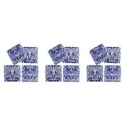 3x 4pc LVD Porcelain Coasters Mythical Rabbitbird Home/Kitchen Decor 10cm Sqr