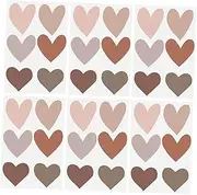 GREENADSCAPE DIY Wall Decor 6 Sheets PVC Wall Sticker Love Heart Decal for Glass Door Smooth Surface