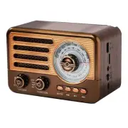 Portable Retro Radio FM/AM/SW Radio Receiver Vintage Bluetooth Speaker4466