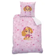 Paw Patrol Pink Skye Cotton Quilt Cover Set - Single Bed Size