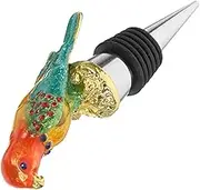MOLUCKFU Parrot Wine Stopper Elegant Decorative Wine Bottle Plug for Freshness and Safe for Home Bar Kitchen Parrot Design