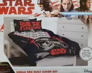 SINGLE BED Star Wars Quilt Doona Duvet Cover Set Boys Bedding SB