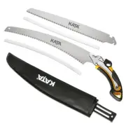 13.7 Inch Hand Pruning Saw Set, SK5 Curved and Straight Saw Blade in Oxford S...