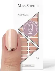 Miss Sophie Honeymoon Metallic Nude Tones Nail Foils - 24 Ultra Thin Self-Adhesive Long-Lasting Wraps