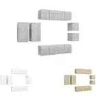 TV Cabinet Set 8 Piece Engineered Wood TV Stand Multi Colours/Sizes vidaXL