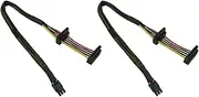 Mellisso 2X HDD SATA Power Cable Right-Angle SATA 15 Pin X2 to Mini 6 Pin ATX Adapter for 3653 3650 Series