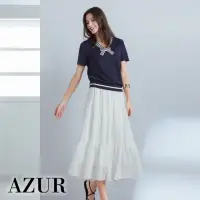 在飛比找momo購物網優惠-【AZUR】浪漫女神素面蛋糕裙
