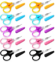 10Pcs Small Scissors All Purpose Precision Stainless Steel Detail Scissors with