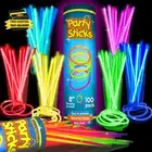 Glow Sticks Party Supplies 100Pk - 8 Inch Glow in the Dark Light up Sticks Party