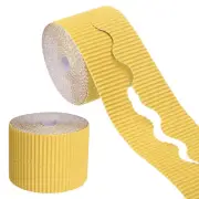 Corrugated Paper Bulletin Border for Classroom Decoration, Yellow