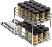 HOLDN’ STORAGE Spice Rack Organizer for Cabinet, Heavy Duty Pull Out Spice Rack