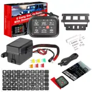 6 Gang ON/OFF Switch Panel Circuit Control Box LED Light Bar Marine Boat Car 12V (for: Mazda)