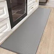Color&Geometry Kitchen Rugs, Kitchen Runner Rug Kitchen Floor Mat, Cushioned Anti-Fatigue Kitchen Mat, Non Slip Waterproof Comfort Standing Padded, Memory Foam Kitchen mat, 24"x95", Grey