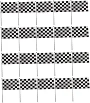 Happyyami Pcs Checkered Flags Hand Held Race Flags for Car Decor Birthday Party Theme Events for Track Outdoor Decorations
