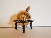 Avon SHINY GOLD GLOBE DECANTER W/STAND - Tribute After Shave FULL - no box