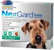 Flea & Tick Chewables for Large Dogs 10.1-25kg - Green, 3-Pack