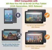 10 Case for All-New Amazon Fire HD 10 Tablet & Fire HD 10 Plus Case (11 Fire HD