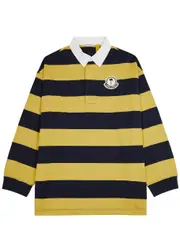 Moncler Genius 8 Moncler Palm Angels Striped Cotton Polo Shirt - Yellow - L L
