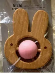 Little Rawr Wood + Silicone Teether - Rabbit