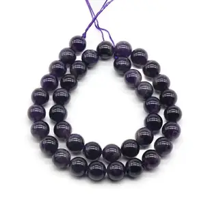 Am thyst 紫水晶圓珠散珠子diy串珠手鏈項鏈耳環飾品材料配件材料