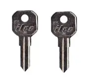 (2) SouthCo RV Camper Boat Push Button Lock Aftermarket Keys Cut to R001 - R010