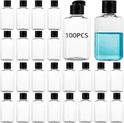 100 PCS Clear Plastic Containers, Empty Plastic Bottles
