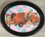 Mixed Media Collage By Pete Reilly THR “…In My Van” 10” X 12” Framed