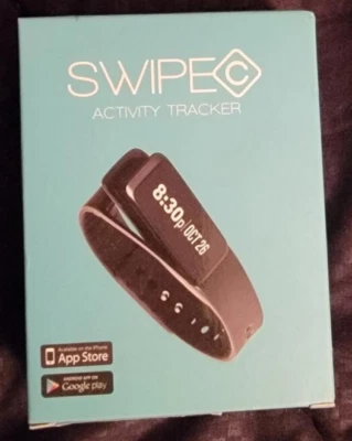 3Plus Swipe C Activity Tracker Bluetooth Smartwatch/Wristband, Black New In Box