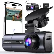 3 Channel 4K Wifi Dash Cam, 4K/2.5K+1080P+1080P Front inside and Rear, Triple Da