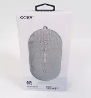 Coby Portable Bluetooth Waterproof Wireless Loud Rugged, HD Sound Speakers, Gray