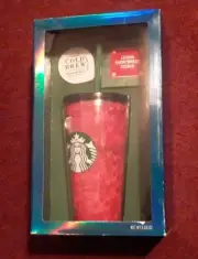 NEW Starbucks Red Cold Cup with Cold Brew and Cookie