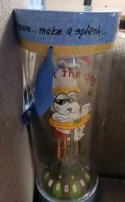 Top Shelf Hand Painted Barware Make A Splash Glass "Hair Of The Dog".Bx85