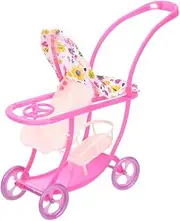 Cute Baby Doll Stroller Toy Decorative Mini Stroller Model for Boys and Girls' Room Decor Play Display