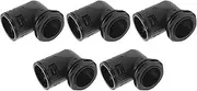 X AUTOHAUX 36mm / PG29 Cable Glands 34.5mm / 1.36" 90 Degree Bellows Joint PA6 Nylon Black 5 Pcs