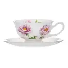 2pc Ashdene Botanical Symphony 220ml Cup & Saucer Set Fine Bone China Peony