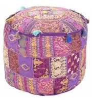 Patchwork Pouf cover, Patchwork Pouf Ottoman,Boho Floor cushion NEW