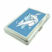 Turtle Em1 Cigarette Case with Built in Lighter Metal Wallet