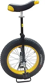 Adults Unicycle 24Inch Wheel with Alloy Rim Extra Thick Tire(24" X 4" Width Tire) for Outdoor Sports Fitness Exercise Health, Yellow, Load 330Lbs (Color : Yellow 1, Size : 24 Inch Wheel) Durable TDF