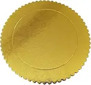 5Pcs Cake Circle Boards Cake Plate Round Coated Circle Cakeboard Base, Coated Circles Cakeboard Base Perfect for Cake Decorating, Golden