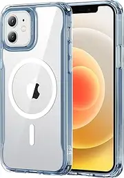 [ESR] for iPhone 12 Case, iPhone 12 Pro Case, MagSafe Phone Case Supports Magnetic Wireless Charging, Scratch Resistant Back, Grippy Protective Frame, Sidekick Cover for iPhone 12/12 Pro, Blue