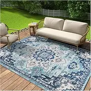 SPXMQSS Outdoor Rugs for Garden, Washable Large Outdoor Area Rugs, Wear-Resistant and Non-Slip for Porch, Deck, Balcony, Garden, Kitchen C 180x280cm
