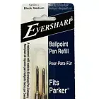 EVERSHARP 2 Pk Ballpoint Pen Refills Black Medium SKR4/2 Sealed 1996 Fits Parker