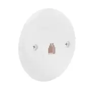 2 Telephone Wall Plate Jack Round Circular RJ11-6P4C 4-Conductor Jack,IVORY