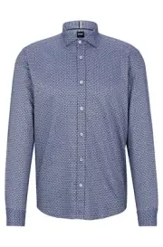 BOSS LIAM Regular Fit Shirt Printed Soft Fabric - Size M