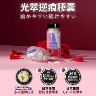 【昂萃女神亮妍組】光萃逆痕膠囊+潤萃水漾膠囊-98%高濃度穀胱甘肽+高濃度玻尿酸-青春養顏與時光逆行