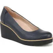Naturalizer Womens About Time Navy Wedge Heels Shoes 6 Medium (B,M) BHFO 7433