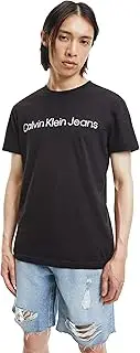 [Calvin Klein] Jeans Mens Core Institutional Logo Slim Tee, Ck Black