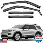 Window Deflectors Smoke Tinted In-Channel Side Window Vent Visor Deflectors R