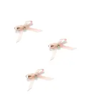 Lelet Ny Ashley Crystal Mini Bow Barrettes, Set of 3